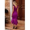 imagePRETTYGARDEN Womens Sleeveless Midi Bodycon Formal Dress Ruffle Mermaid Hem Elegant Cocktail Wedding Guest Midi DressesPurple