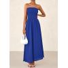 imagePRETTYGARDEN Womens Strapless Wedding Guest Maxi Dresses 2025 Summer Trendy Elegant Classy Smocked Tube Long Flowy SundressBlue