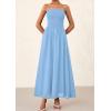 imagePRETTYGARDEN Womens Strapless Wedding Guest Maxi Dresses 2025 Summer Trendy Elegant Classy Smocked Tube Long Flowy SundressLight Blue