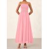 imagePRETTYGARDEN Womens Strapless Wedding Guest Maxi Dresses 2025 Summer Trendy Elegant Classy Smocked Tube Long Flowy SundressPink