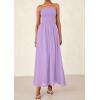imagePRETTYGARDEN Womens Strapless Wedding Guest Maxi Dresses 2025 Summer Trendy Elegant Classy Smocked Tube Long Flowy SundressPurple
