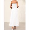 imagePRETTYGARDEN Womens Strapless Wedding Guest Maxi Dresses 2025 Summer Trendy Elegant Classy Smocked Tube Long Flowy SundressWhite