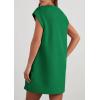 imagePRETTYGARDEN Womens Summer Short T Shirt Dress Cap Sleeve Crew Neck Casual Loose Basic Mini DressesGreen