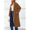 imagePRETTYGARDEN Womens Winter Coats 2025 Trendy Long Sleeve Notch Lapel Button Long Jackets Casual Oversized Vacation OutfitsCamel