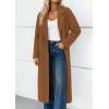 imagePRETTYGARDEN Womens Winter Coats 2025 Trendy Long Sleeve Notch Lapel Button Long Jackets Casual Oversized Vacation OutfitsCamel