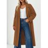 imagePRETTYGARDEN Womens Winter Coats 2025 Trendy Long Sleeve Notch Lapel Button Long Jackets Casual Oversized Vacation OutfitsCamel