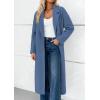 imagePRETTYGARDEN Womens Winter Coats 2025 Trendy Long Sleeve Notch Lapel Button Long Jackets Casual Oversized Vacation OutfitsGrey Blue