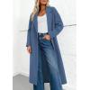 imagePRETTYGARDEN Womens Winter Coats 2025 Trendy Long Sleeve Notch Lapel Button Long Jackets Casual Oversized Vacation OutfitsGrey Blue