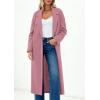 imagePRETTYGARDEN Womens Winter Coats 2025 Trendy Long Sleeve Notch Lapel Button Long Jackets Casual Oversized Vacation OutfitsPink