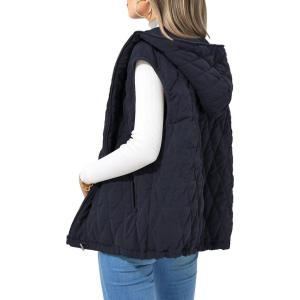 imagePRETTYGARDEN Womens 2025 Fall Spring Vest Casual Sleeveless Hooded Zip Up Jacket Trendy Winter Coat OuterwearNavy