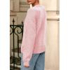 imagePRETTYGARDEN Fall Long Sleeve Cardigans for Women Trendy 2025 Lightweight Button Down Crewneck Loose Knit Sweater ClothesPink