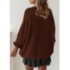 imagePRETTYGARDEN Oversized Sweaters for Women Fall Clothes 2025 Long Sleeve Mock Neck Tops Chunky Knit Pullover Winter ClothingBrown
