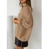 imagePRETTYGARDEN Oversized Sweaters for Women Fall Clothes 2025 Long Sleeve Mock Neck Tops Chunky Knit Pullover Winter ClothingKhaki