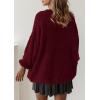 imagePRETTYGARDEN Oversized Sweaters for Women Fall Clothes 2025 Long Sleeve Mock Neck Tops Chunky Knit Pullover Winter ClothingWine Red
