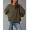 imagePRETTYGARDEN Oversized Sweatshirt for Women 2025 Fashion Crewneck Long Sleeve Pullover Waffle Knit Tops Fall Trendy ClothesArmy Green