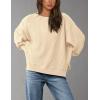 imagePRETTYGARDEN Oversized Sweatshirt for Women 2025 Fashion Crewneck Long Sleeve Pullover Waffle Knit Tops Fall Trendy ClothesBeige