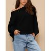 imagePRETTYGARDEN Oversized Sweatshirt for Women 2025 Fashion Crewneck Long Sleeve Pullover Waffle Knit Tops Fall Trendy ClothesBlack