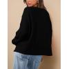 imagePRETTYGARDEN Oversized Sweatshirt for Women 2025 Fashion Crewneck Long Sleeve Pullover Waffle Knit Tops Fall Trendy ClothesBlack