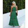 imagePRETTYGARDEN Sundress for Women 2025 Summer Spaghetti Strap Sleeveless High Waist Beach Long Maxi DressesGrass Green