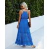 imagePRETTYGARDEN Sundress for Women 2025 Summer Spaghetti Strap Sleeveless High Waist Beach Long Maxi DressesLake Blue
