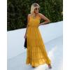 imagePRETTYGARDEN Sundress for Women 2025 Summer Spaghetti Strap Sleeveless High Waist Beach Long Maxi DressesYellow