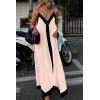 imagePRETTYGARDEN Womens 2025 Summer Maxi Dress Sleeveless V Neck Spaghetti Strap Flowy Elegant Holiday Party DressesBeige