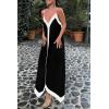 imagePRETTYGARDEN Womens 2025 Summer Maxi Dress Sleeveless V Neck Spaghetti Strap Flowy Elegant Holiday Party DressesBlack