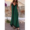 imagePRETTYGARDEN Womens 2025 Summer Maxi Dress Sleeveless V Neck Spaghetti Strap Flowy Elegant Holiday Party DressesDark Green
