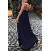 imagePRETTYGARDEN Womens 2025 Summer Maxi Dress Sleeveless V Neck Spaghetti Strap Flowy Elegant Holiday Party DressesNavy