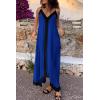 imagePRETTYGARDEN Womens 2025 Summer Maxi Dress Sleeveless V Neck Spaghetti Strap Flowy Elegant Holiday Party DressesRoyal Blue