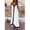 imagePRETTYGARDEN Womens 2025 Summer Maxi Dress Sleeveless V Neck Spaghetti Strap Flowy Elegant Holiday Party DressesWhite