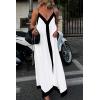 imagePRETTYGARDEN Womens 2025 Summer Maxi Dress Sleeveless V Neck Spaghetti Strap Flowy Elegant Holiday Party DressesWhite