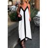 imagePRETTYGARDEN Womens 2025 Summer Maxi Dress Sleeveless V Neck Spaghetti Strap Flowy Elegant Holiday Party DressesWhite