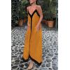 imagePRETTYGARDEN Womens 2025 Summer Maxi Dress Sleeveless V Neck Spaghetti Strap Flowy Elegant Holiday Party DressesYellow
