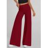 imagePRETTYGARDEN Womens Wide Leg Palazzo Pants 2025 Dressy Casual Lounge Workout Sweatpants High Waisted TrousersWine RedXXLarge