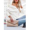 imagePRETTYGARDEN Womens Casual Long Sleeve Lapel Zipper Sweatshirt Drawstring Loose Pullover TopsBeige White