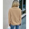 imagePRETTYGARDEN Womens Casual Long Sleeve Lapel Zipper Sweatshirt Drawstring Loose Pullover TopsLight Yellow