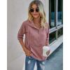 imagePRETTYGARDEN Womens Casual Long Sleeve Lapel Zipper Sweatshirt Drawstring Loose Pullover TopsPink