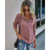 imagePRETTYGARDEN Womens Casual Long Sleeve Lapel Zipper Sweatshirt Drawstring Loose Pullover TopsPink