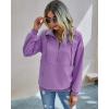 imagePRETTYGARDEN Womens Casual Long Sleeve Lapel Zipper Sweatshirt Drawstring Loose Pullover TopsPurple