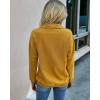 imagePRETTYGARDEN Womens Casual Long Sleeve Lapel Zipper Sweatshirt Drawstring Loose Pullover TopsYellow