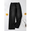 imagePRETTYGARDEN Wide Leg Jeans for Women Trendy High Waisted Stretchy Baggy Raw Hem Denim Palazzo Pants 2025 Fall ClothesBlack