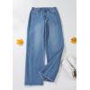 imagePRETTYGARDEN Wide Leg Jeans for Women Trendy High Waisted Stretchy Baggy Raw Hem Denim Palazzo Pants 2025 Fall ClothesDark Blue