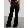 imagePRETTYGARDEN Wide Leg Jeans for Women Trendy High Waisted Stretchy Baggy Raw Hem Denim Palazzo Pants 2025 Fall ClothesSolid Black