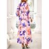 imagePRETTYGARDEN Womens 2025 Fall Wedding Guest Dresses Floral Long Sleeve V Neck Belted Long Flowy Boho Maxi DressFloral Multicolored