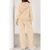 imagePRETTYGARDEN Womens 2 Piece Outfits Fall Sweatsuits Oversized Hoodies Wide Leg Sweatpants Tracksuits Lounge Matching SetsBeige