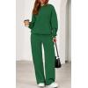 imagePRETTYGARDEN Womens 2 Piece Outfits Fall Sweatsuits Oversized Hoodies Wide Leg Sweatpants Tracksuits Lounge Matching SetsGreen