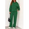 imagePRETTYGARDEN Womens 2 Piece Outfits Fall Sweatsuits Oversized Hoodies Wide Leg Sweatpants Tracksuits Lounge Matching SetsGreen