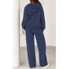 imagePRETTYGARDEN Womens 2 Piece Outfits Fall Sweatsuits Oversized Hoodies Wide Leg Sweatpants Tracksuits Lounge Matching SetsGrey Blue