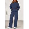 imagePRETTYGARDEN Womens 2 Piece Outfits Fall Sweatsuits Oversized Hoodies Wide Leg Sweatpants Tracksuits Lounge Matching SetsGrey Blue